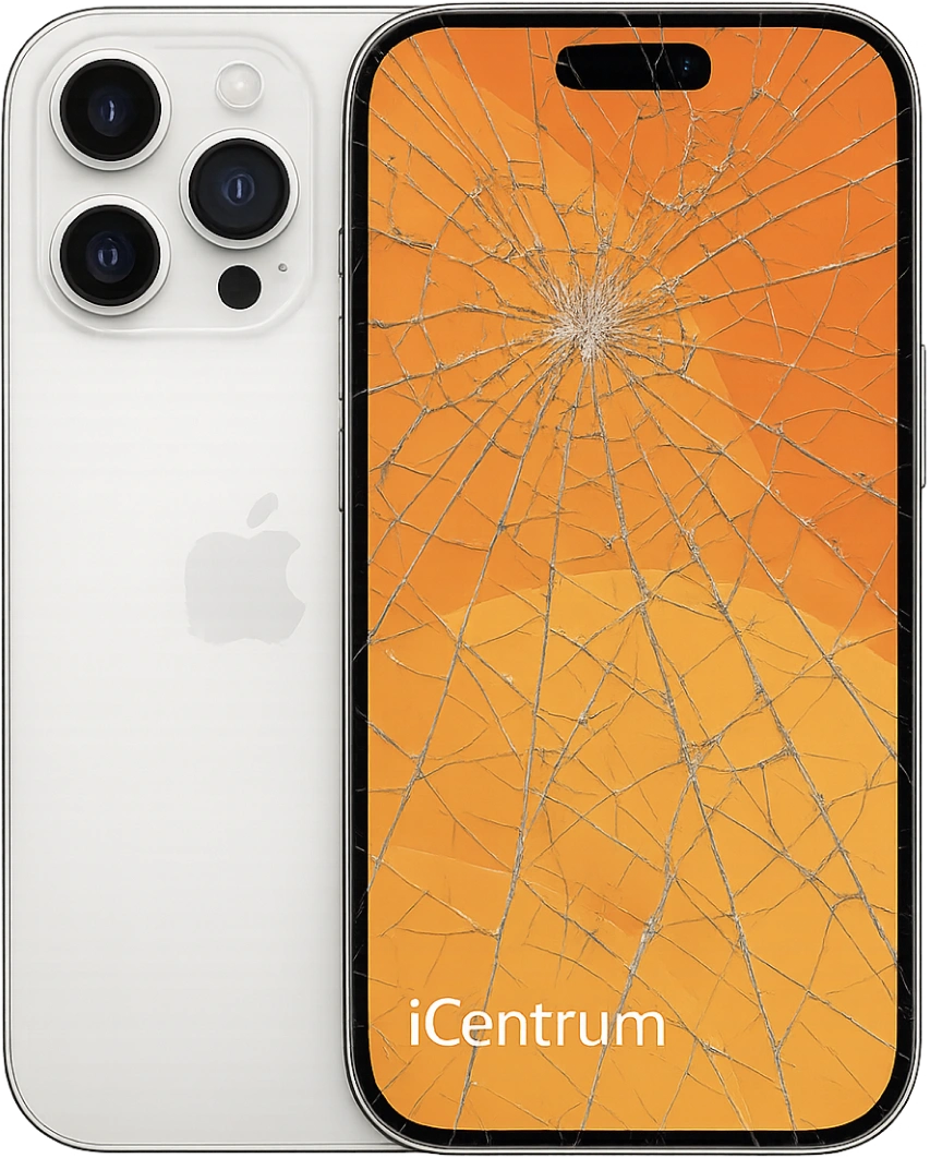 Wymiana szybki iPhone - telefon z rozbitym ekranem
