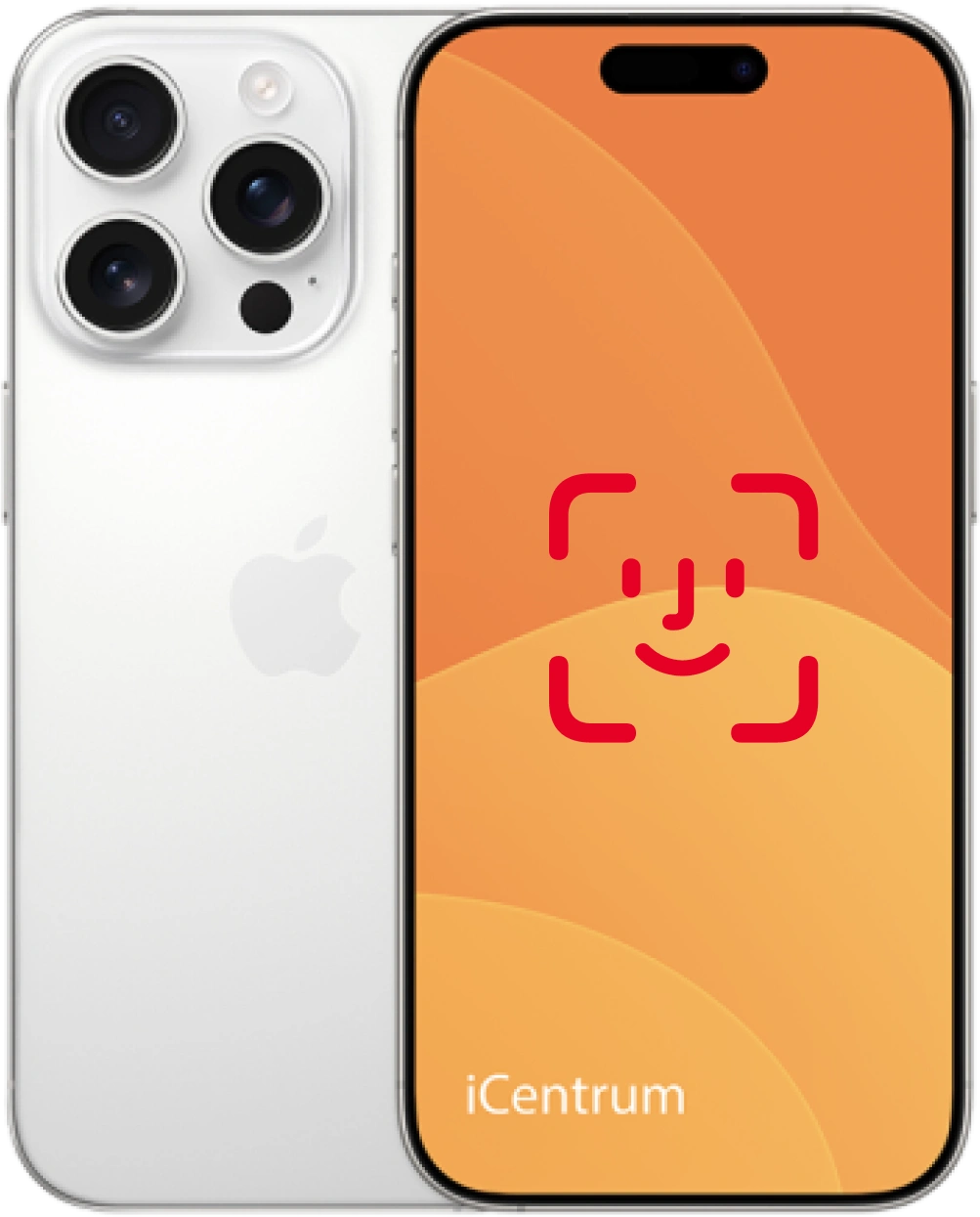 Naprawa Face ID iPhone - telefon z komunikatem niesprawnego Face ID