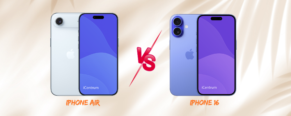 Pojedynek: iPhone Air vs iPhone 16