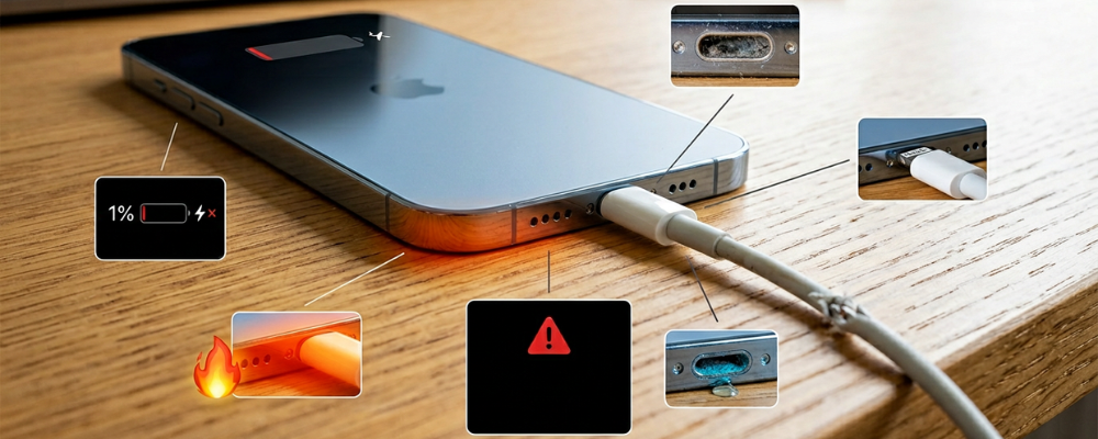iPhone nie ładuje? 7 objawów, gdy winny jest port ładowania